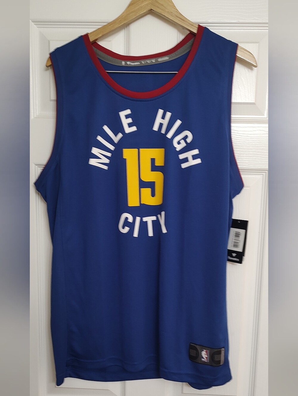 NBA Denver Nuggets Nikola Jokic #15 Mile High City Jersey Blue Size Mens XL